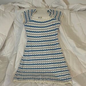 Hollister Blue and White Striped Mini Dress